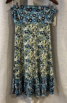 Vestido Energie Junior L Multicolor Sin Mangas Tubo Top Mini Algodón Floral Nuevo con Etiquetas Foto 1 de 4