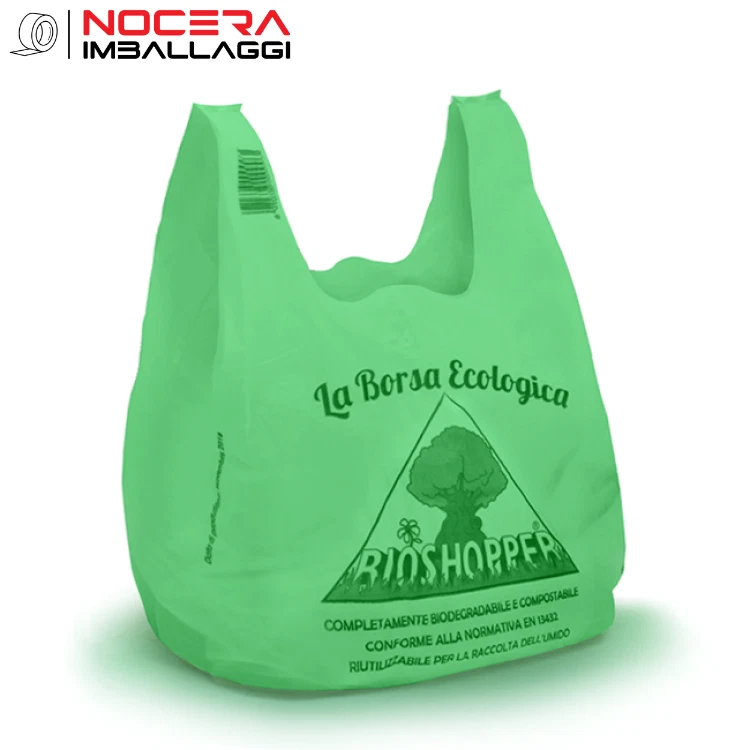 12KG SHOPPER DI PLASTICA BIO MAXI VERDI, 34X65, BUSTE SACCHETTI BIODEGRADABILI - Immagine 1 di 1