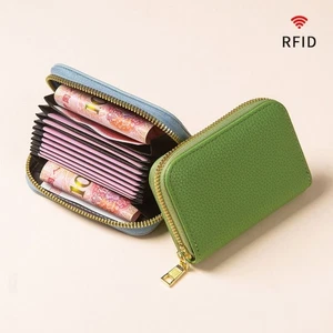 10 Colors RFID Women Wallets PU Leather Zipper Wallet Coin Purse Women - Picture 1 of 7