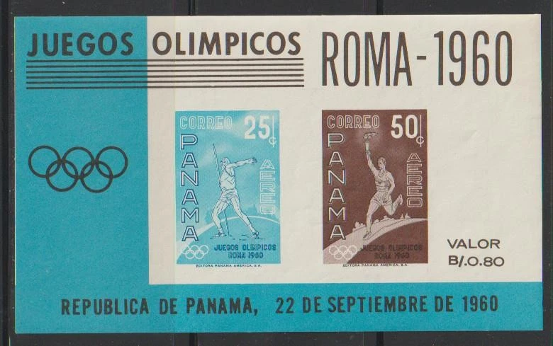SELLOS PANAMÁ 1960 JUEGOS OLÍMPICOS SS MNH - MISC25-136 Foto 1 de 1