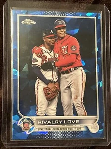 2022 Topps Chrome Sapphire US310 Rivalry Love Juan Soto Ozzie Albies FREESHIP NM - Picture 1 of 6
