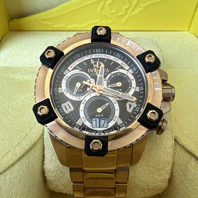 INVICTA 13720 48 毫米 Reserve Octane 瑞士石英 18KT 玫瑰金 SS 手链手表  — 第 1/4 张图片