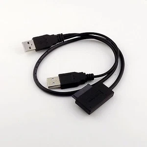 Slimline SATA 7+ 6Pin to Dual USB 2.0 for notebook drive Adapter Cable 50cm - Picture 1 of 5