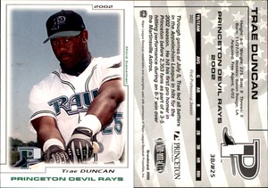 Trae Duncan 2002 Grandstand Princeton Devil Rays #7 Card *AutographDen*