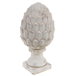 Pomme de pin blanc en patine 36 cm ciment 18.5x18.5 cm - Imagen 1 de 2