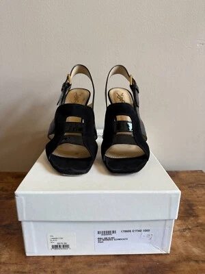 Muñeca negra vintage YSL Yves Saint Laurent 100 tacones talla 38,5 Foto 1 de 4