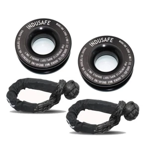 Recovery Ring Snatch Block Pulley 66000lbs W/ Soft Shackle Tow Winch Rope Straps - Imagen 1 de 7