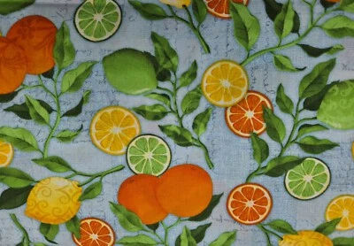 CITUS GROVE in Blue by Steve Haskamp for SPX Cotton Fabric - HALF YARD - Image 1 of 4