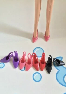 40 Pares Zapatos 4 Colores Tacón Alto Silicona Flexible para Muñeca 11.5" (30CM) F5 Foto 1 de 4