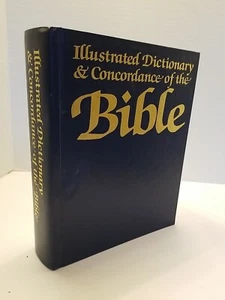 The Illustrated Dictionary and Concordance of the Bible HC Book 1986 Vtg Large - Picture 1 of 4
