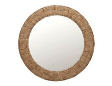 KOUBOO Round Rope Wall Mirror, Chequered, Beige/Natural 
