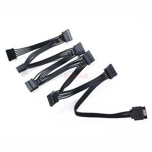 15Pin 1 Male To 8X SATA Female Power Connector Splitter SATA Cables - Picture 1 of 12