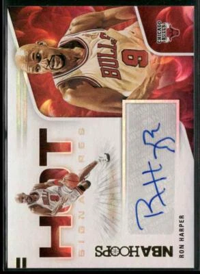 2020-21 Hoops #HS-RHA Ron Harper Hot Signatures - Image 1 of 2