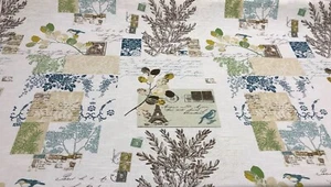 Richloom French Script Paris Brigitte Floral Fabric By the yard - Picture 1 of 5