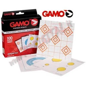 BERSAGLIO 14x14 GAMO ASSORTITI CARTONCINI 100Pz SAGOMA TIRO A SEGNO SOFTAIR - Picture 1 of 1