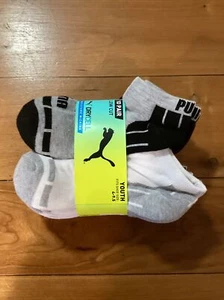 Puma 10 Pair lowcut moisture wicking arch support socks for YOUTH 4-9.5-NWT - Picture 1 of 4