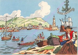 Cartolina Marina Illustrazione 66600 Port Vendres Emblema EDT Dayez - Picture 1 of 2