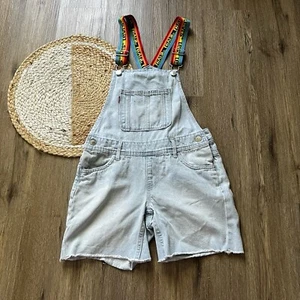 LEVI'S Shortall Girls Denim Rainbow Strap - Picture 1 of 8