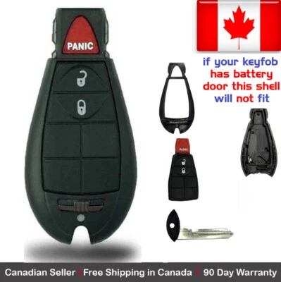 1x New Replacement Keyless Key Fob Case For Chrysler Dodge Caravan - Shell Only — 第 1/2 张图片