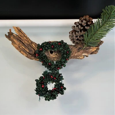 Juego de 2 anillos de vela de Navidad verde rojo redondo y forma de corazón decoración navideña Foto 1 de 4