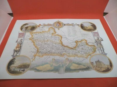 windsor BERKSHIRE new art print repro ANTIQUE COUNTY MAP thomas moule 1800s - Image 1 of 2
