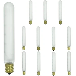 12Pack Tubular Light, Frosted Tube, 20W, 2600K, 90LM, E17, 120V - Picture 1 of 1