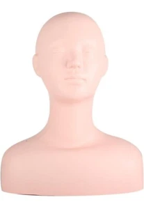 Makeup Practice Mannequin Head Silicone Soft Touch Practice Head, Tattoo P VC - Picture 1 of 8
