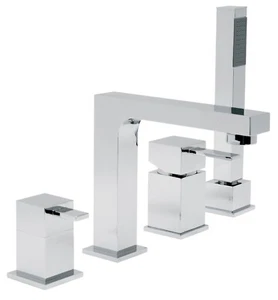 VADO TE SQUARE 4-LOCH DECK BADEWANNE DUSCHARMATUR CHROM TE-132-C/P UVP 549€ - Bild 1 von 2