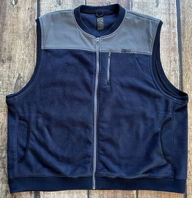 WRANGLER ATG REGULAR FIT FLEECE VEST ALL TERRAIN GEAR BLUE MENS 3XL EXCELLENT - Image 1 of 4