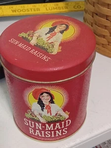 Sun Maid Raisens Collector Tin Canister - Picture 1 of 4