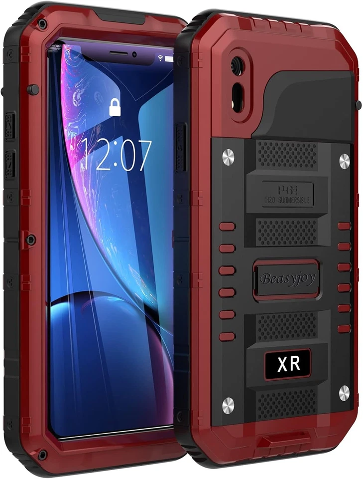 Beasyjoy iPhone XR Metal Case Heavy Duty With Screen Full Body Protective L1