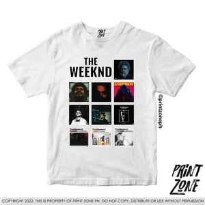 T-shirt The Weeknd album Tour nera manica corta tutte le taglie dalla S alla 5XL - Foto 1 di 3