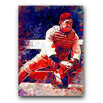 Tarjeta de arte limitada Mickey Cochrane #10 42/50 firmada por Edward Vela (Tigres de Detroit) Foto 1 de 2