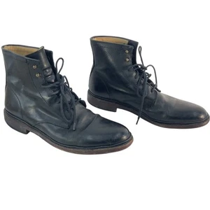 FRYE Black Leather Lace-Up Bootie Boots Men’s Size 11 Preowned - Picture 1 of 6