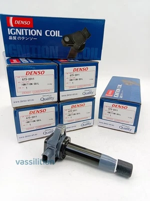 6* DENSO Ignition Coils 673-2311 For Denso Honda Accord Odyssey 30520-R70-A01 Foto 1 de 4