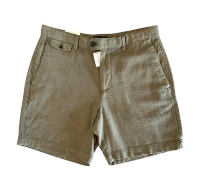 NWT Banana Republic Green 7" Linen Blend Shorts Size 30 Classic Modern NEW $70 - Image 1 of 4
