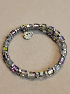 Alex and Ani Vintage 66 Pulseira de Cristal Frisado Prata Esterlina - Imagem 1 de 4