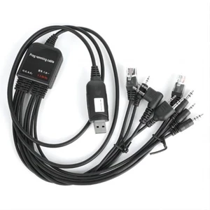 Programming Cable USB for Walkie Talkie Two Way Radio 8in1 USB Programming Cable - Zdjęcie 1 z 8