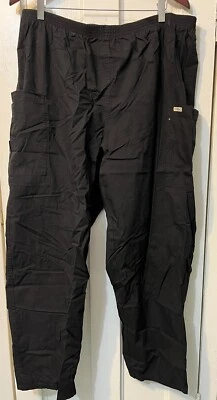 Unisex Black Scrub Pants by Tafford Medical Prof Uniform XL Elastic waistband - Image 1 of 4