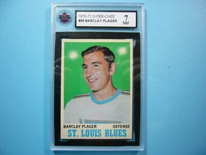 1970/71 O-PEE-CHEE NHL HOCKEY CARD #99 BARCLAY PLAGER KSA 7 NM SHARP+ 70/71 OPC - Picture 1 of 2