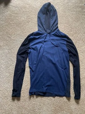 Sudadera con capucha azul John Varvatos - talla grande para hombre Foto 1 de 4