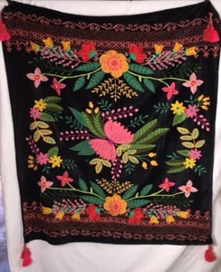 Karma Living nuovo con etichetta fatto a mano velluto fili preziosi lancio floreale 50X60 - Foto 1 di 5