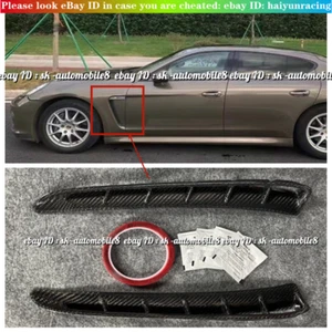 Real Carbon Fiber Side Fender Vent Cover Trim For Porsche Panamera 970 2010-2016 - Imagen 1 de 10