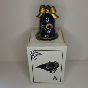 NIB St. Louis Rams LA NFL Danbury Mint 2005 Christmas Bell Ornament New In Box