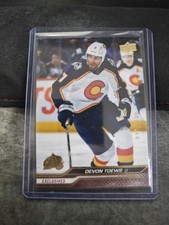 2023-24 upper deck series one, exclusives card of Devon Toews # 46 020/100.