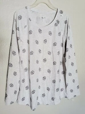 Justice Blouse For Girls Size 20 Long Sleeve White/Light Gray Color - Image 1 of 4