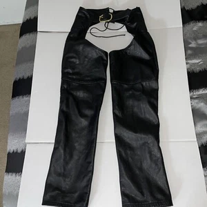 San Diego Leather Jacket Factory Chaps (Small) Biker Black USA Made Sturgis - Picture 1 of 15