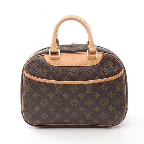 LOUIS VUITTON（LV） Borsa a mano Louis Vuitton Trouville M42228 monogramma tela pelle marrone usata donna