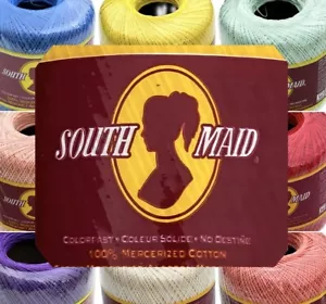 New: South Maid J&P Coats Size 10 Crochet Cotton 350 yard balls: 8 colors - Picture 1 of 10