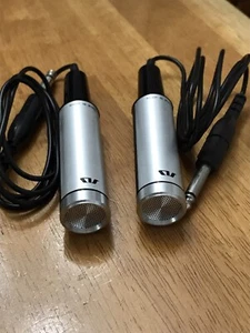 Lot Pair Set Of 2 Vintage SounDesign Microphone SD 1/4” Jack Sound Design Japan - Picture 1 of 9